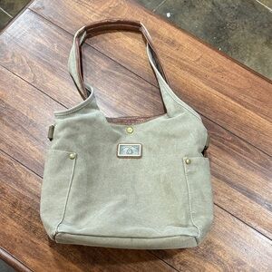 Prairie schooner green Canvas hobo shoulder Bag